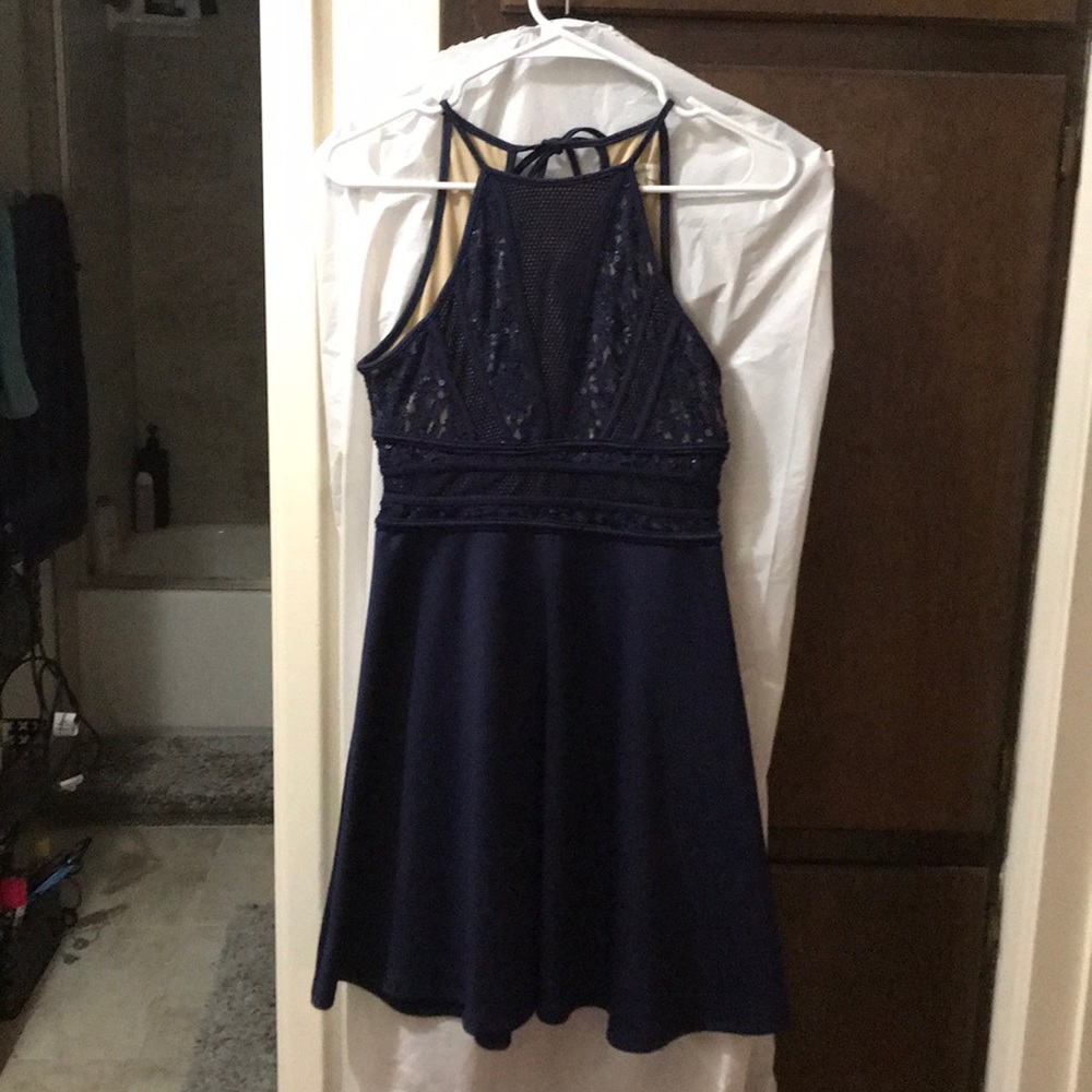 Short halter formal dress